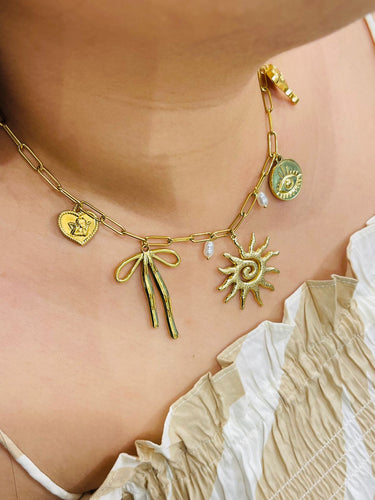 Multi Charms Golden Chain